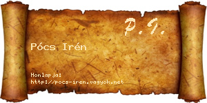 Pócs Irén névjegykártya